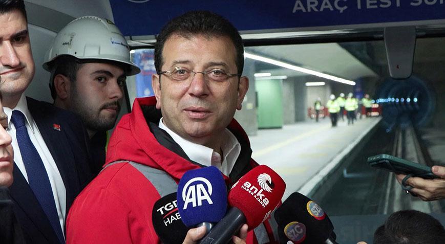 İmamoğlu, Ümraniye - Ataşehir - Göztepe metro hattının test sürüşüne gerçekleştirdi