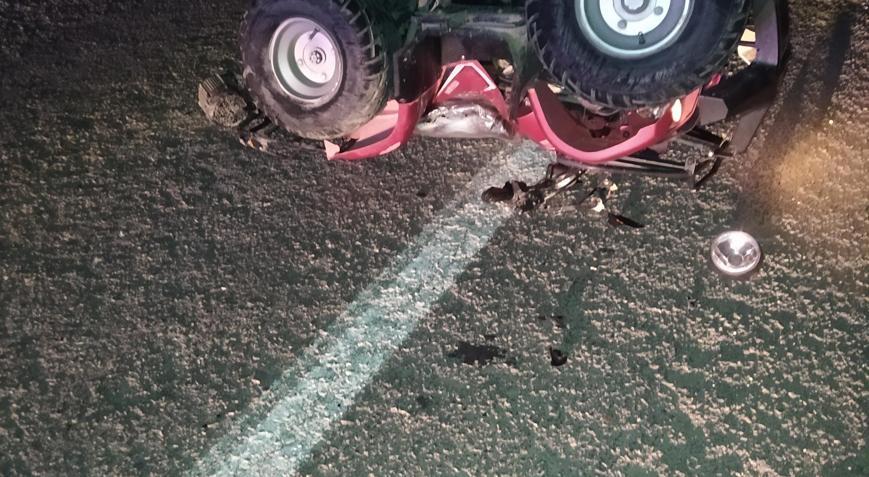 Otomobille çarpışan ATV sürücüsü ağır yaralandı