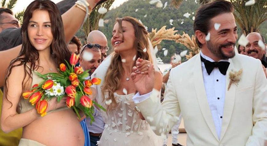 Ahmet Kuralın eşi Çağla Gizem Şahinden karnı burnunda pozlar