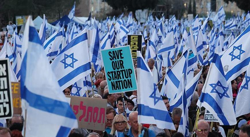 �srail�de halk soka�a indi: Erken se�im �a�r�s� yap�ld�