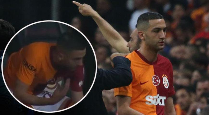 Galatasarayda Hakim Ziyechten şok eden hareket Kramponlarını fırlattı