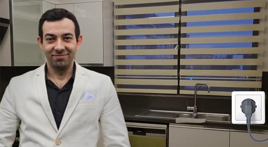 Penceredeki güneşten saatlerce bedava elektrik Perdeyi kornişe, fişini prize takın