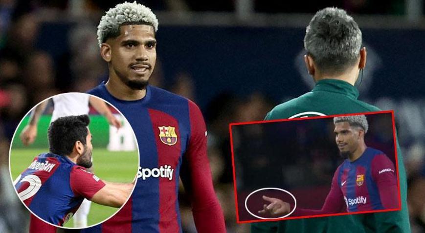Barcelona-PSG maçında Araujodan olay hareket İlkay Gündoğan tepki gösterdi