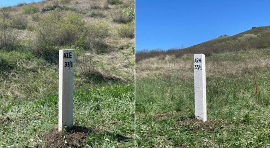 Süreç resmen başladı Azerbaycan-Ermenistan sınırına ilk sınır taşı yerleştirildi