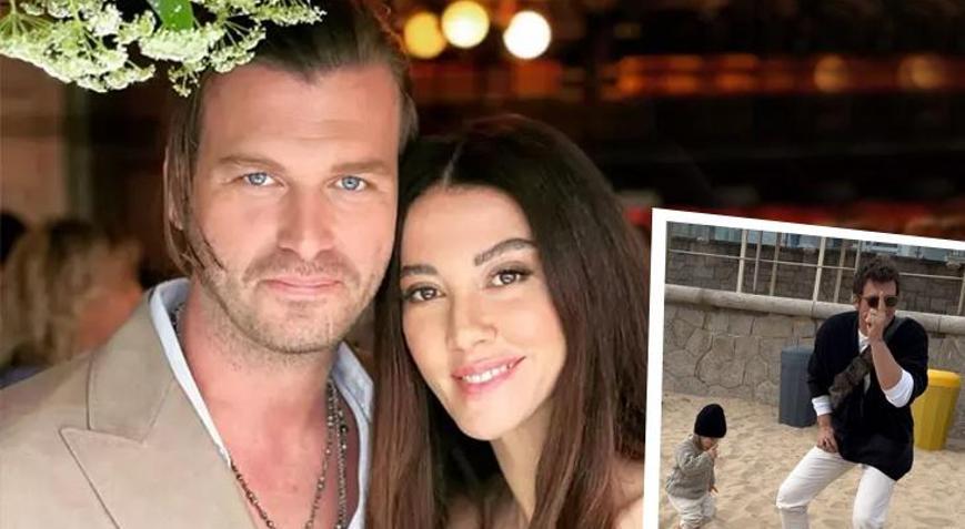 Kıvanç Tatlıtuğ ve oğlunun keyifli anları Benzerlikleri dikkat çekti