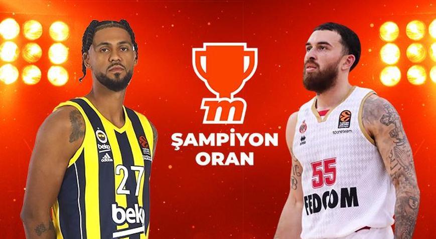 Fenerbahçe Beko - AS Monaco maçı Tek Maç, Canlı Bahis, Canlı İzle, Canlı Sohbet ve Şampiyon Oran ile Mislide