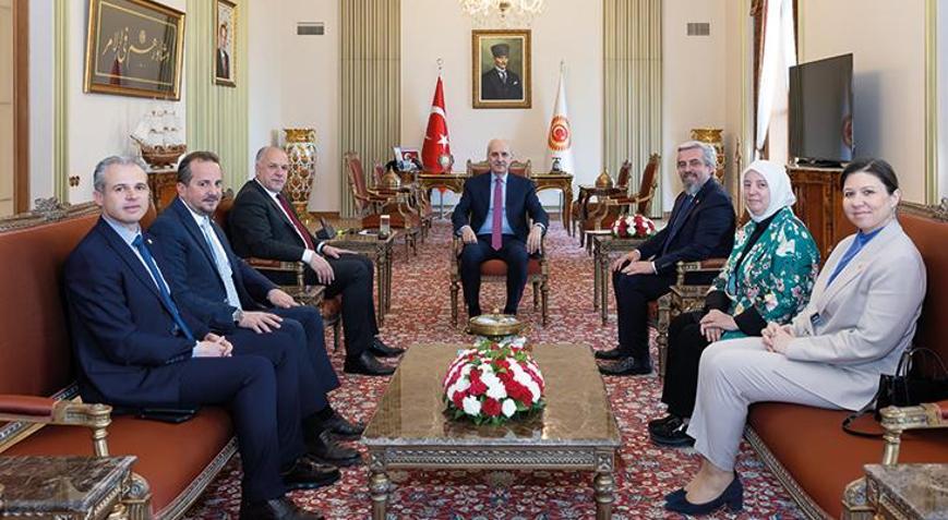 Meclis Başkanı Kurtulmuş, Kosova Kalkınma Bakanı Damkayı kabul etti