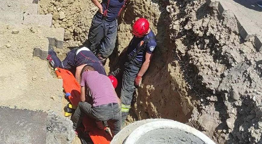 Kanalizasyon çalışmasında göçük 1 işçi hayatını kaybetti