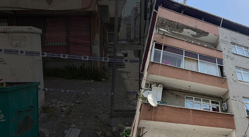 Son dakika... Bahçelievlerde 4 katlı binanın balkonu çöktü Bina tamamen boşaltıldı