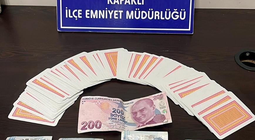 Kapaklıda kumar oynayan 4 kişiye 25 bin 700 lira ceza uygulandı