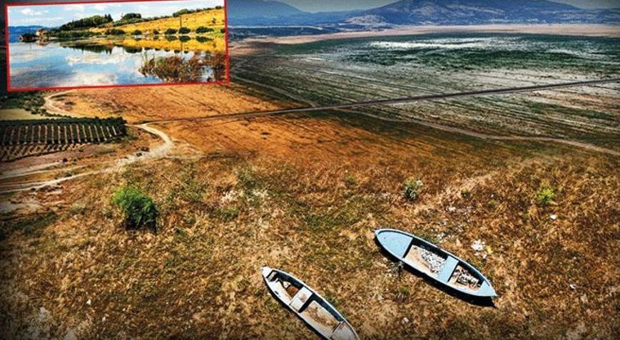 Marmara Gölü’nden buğday tarlasına