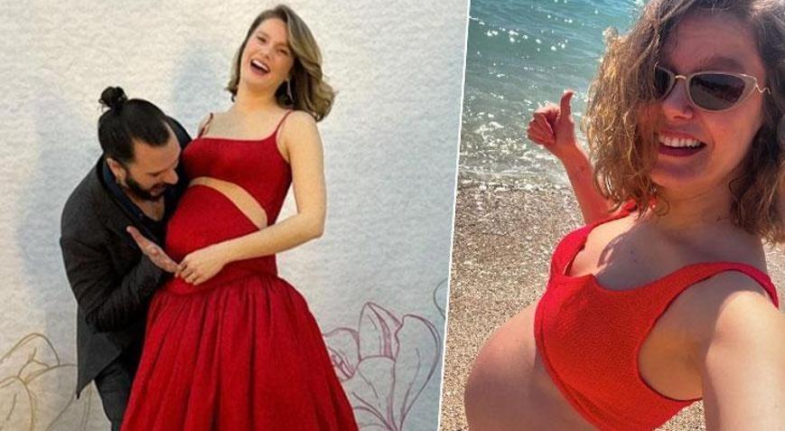 İlk kez anne olmak için gün sayıyor Burcu Biricikten karnı burnunda poz