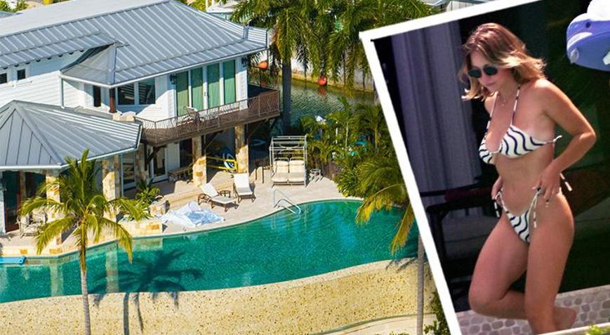 Lüks malikanesi için milyonlar ödemişti Devasa havuzunun tadını çıkardı