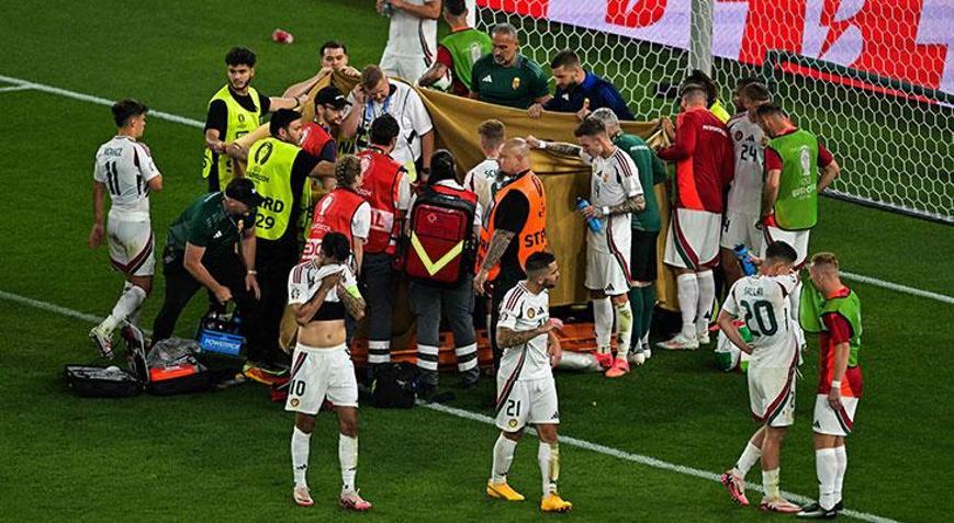 EURO 2024te korku dolu anlar Barnabas Varga baygınlık geçirdi