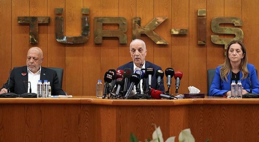 TÜRK-İŞ, HAK-İŞ ve DİSKten İnsan onuruna yaraşır bir yaşam talep ediyoruz bildirisi