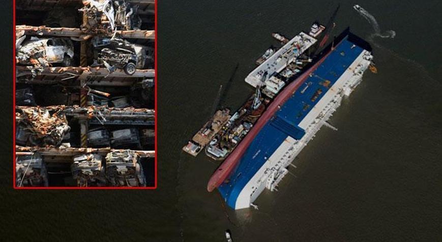 7 bin 400 araçlık gemide facia Yazım yanlışı yapılınca son seferi hurdalığa oldu