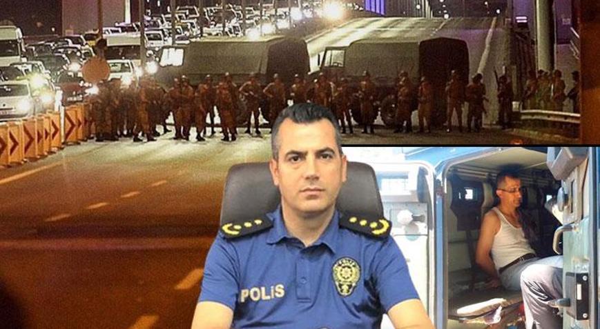 15 Temmuz gecesi hiçbir tehdide boyun eğmedi Hain albayı elleriyle derdest etti