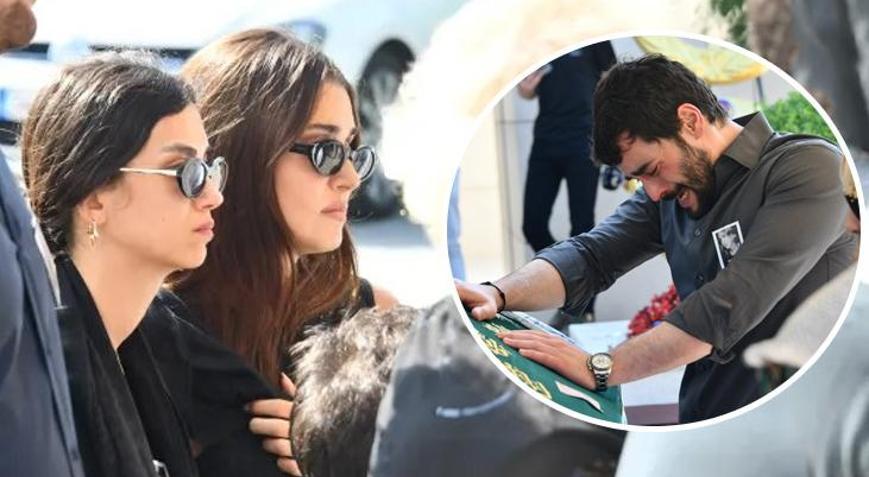 Hande Erçelden takdir edilen hareket Tanışmadığı Akın Akınözünü cenazede yalnız bırakmadı