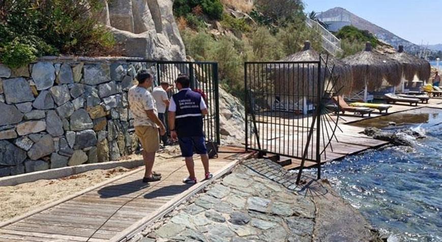 Kaymakam talimat verdi Bodrumdaki sahile yapılan o kapı kaldırıldı