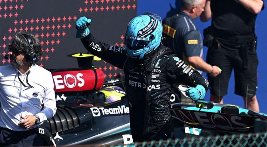 Belçika Grand Prixsinde George Russell galip