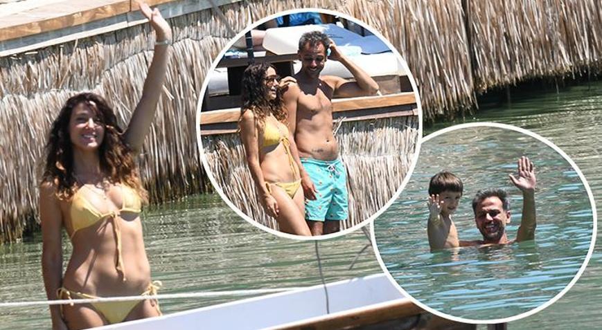 Cansu Tosun-Erkan Kolçak Köstendil çifti, Çeşmede Kameraları fark edince gazetecilere selam verdiler