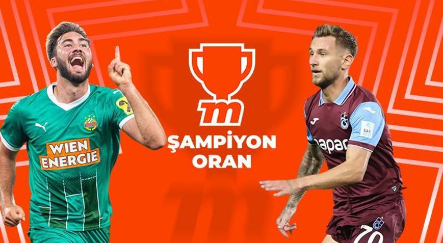 Rapid Wien - Trabzonspor maçı Tek Maç, Canlı Bahis, Canlı Sohbet, Şampiyon Oran seçenekleri ile Mislide