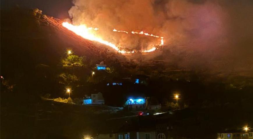 Kayseride korku dolu anlar Havai fişekten çıktığı iddia edilen yangın söndürüldü