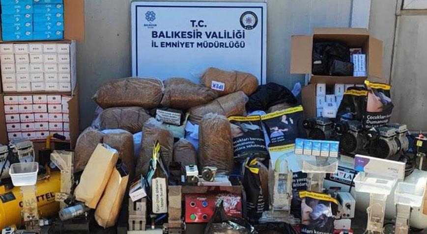 Balıkesirde kaçakçılık operasyonu: 8 gözaltı