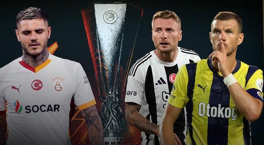 Fenerbahçe, Galatasaray ve Beşiktaşın UEFA Avrupa Ligindeki rakipleri belli oldu
