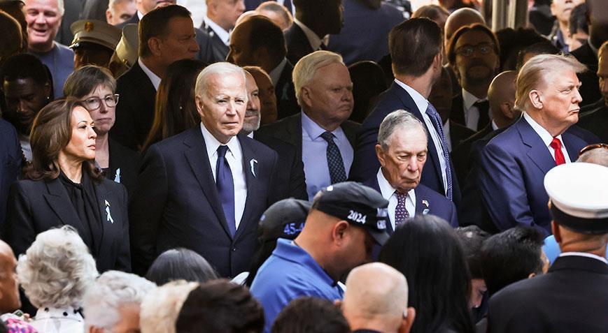 Biden, Harris ve Trump 11 Eylül anmasında aynı karede