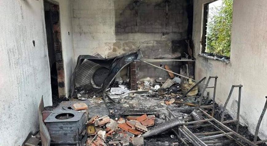 Orduda belediye başkan yardımcısının evi kül oldu