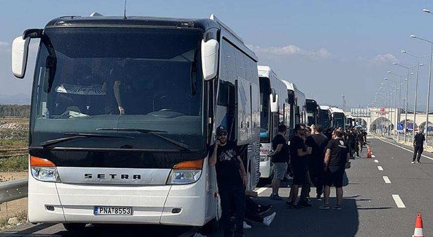 PAOK taraftarları Türkiyeye giriş yaptı
