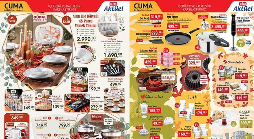 BİM markete önümüzdeki hafta düdüklü tencere, krep tavası geliyor BİM 1-4 Ekim aktüel kataloğunda Salı ve Cuma günleri hangi ürünler satışta olacak