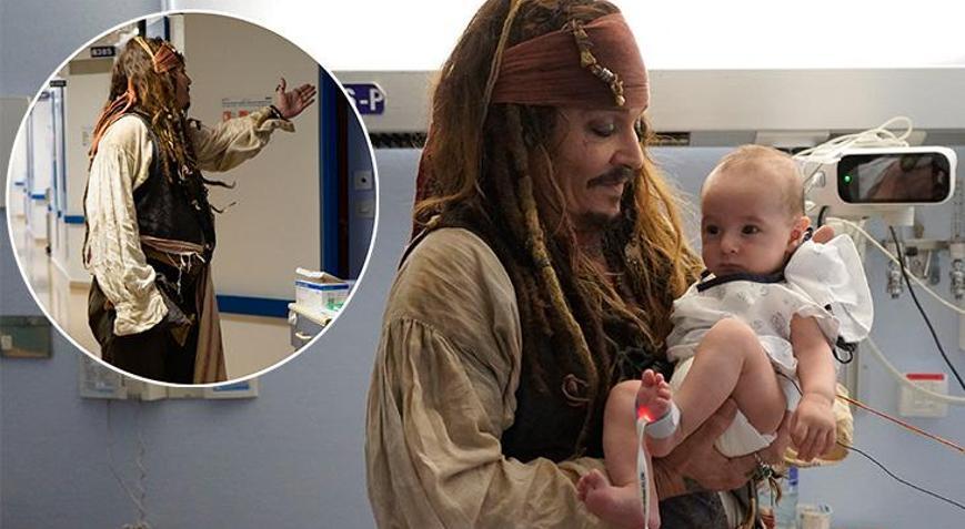 İtibarımı kurtardım demişti Kaptan Jack Sparrow, hasta çocukları ziyaret etti