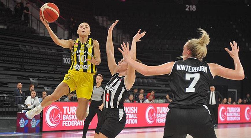 FIBA Kadınlar Süper Kupada kazanan Fenerbahçe Olaylı derbide Beşiktaşı yendiler