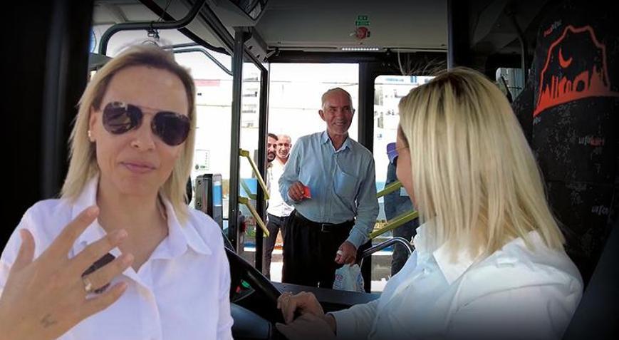 Şanlıurfa’nın ilk kadın otobüs şoförü göreve başladı Direksiyondan kopamadım