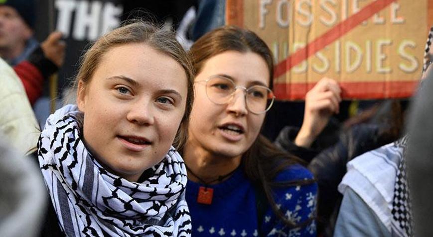 Alman polisinden Greta Thunberge engel