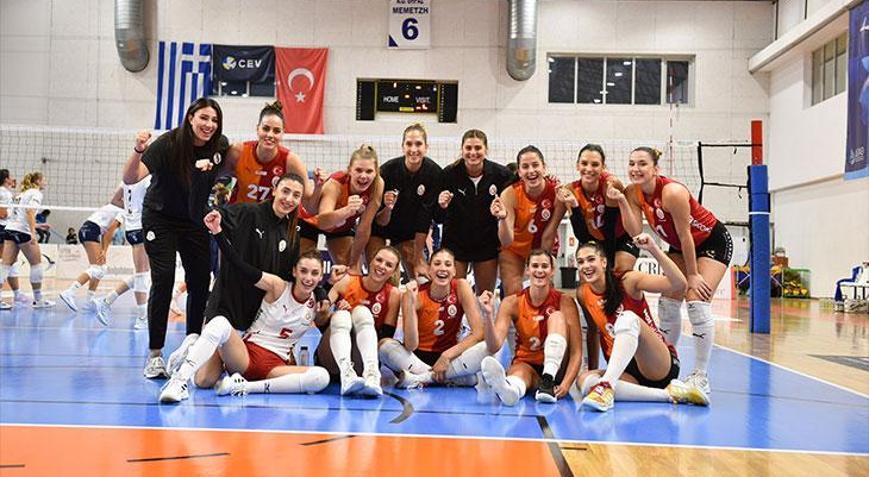 Galatasaray set vermedi CEV Challenge Kupasında 16lı final turuna adını yazdırdı