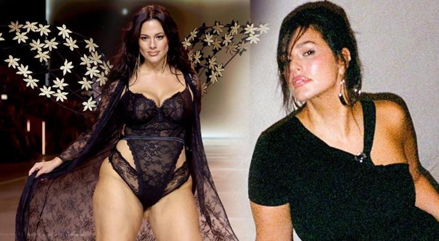 Büyük beden modeli Ashley Graham, Victoria’s Secret defilesinde podyumu salladı