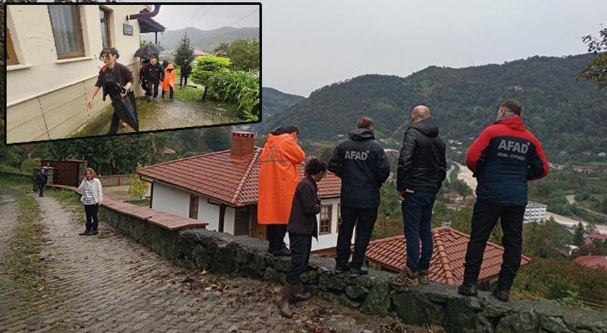 Arhavide 8 ev tahliye edildi Heyelan riski