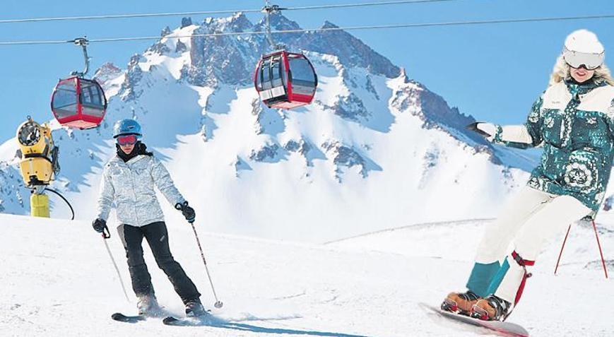 Turistler kayak tatiline uzaktan başlıyor