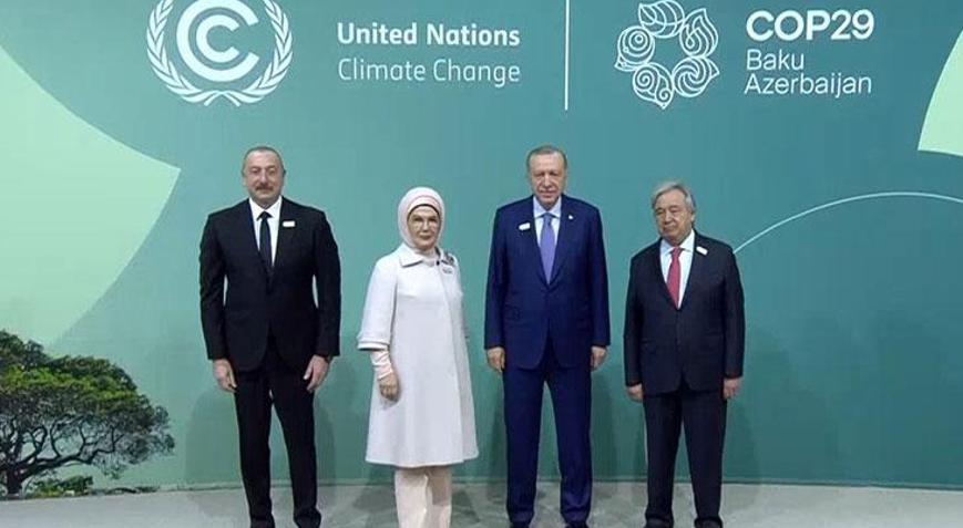 Cumhurbaşkanı Erdoğan Baküde Dünya Liderleri İklim Zirvesi’nde
