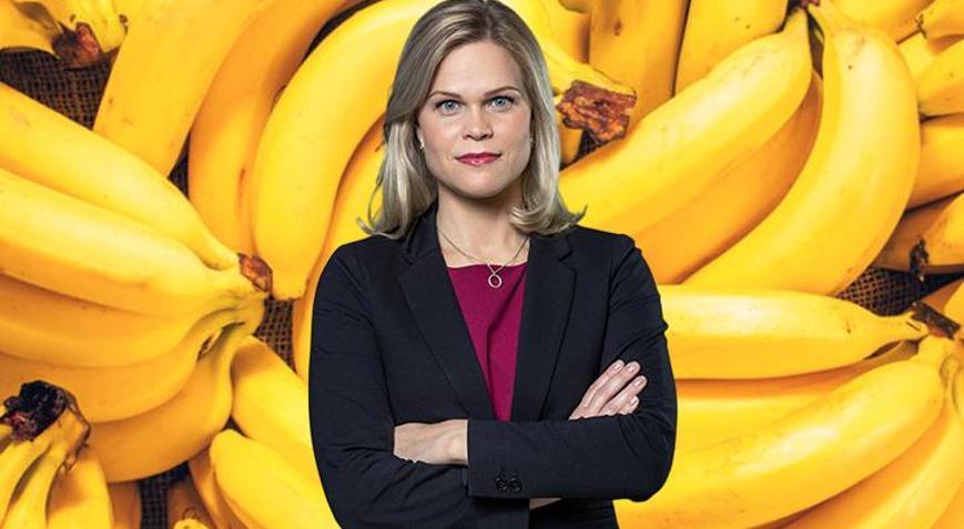 Muz fobisi olan bakan Paulina Brandberg...
