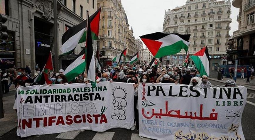 İspanyada 6 gün boyunca 41 yerde Filistindeki soykırımı durduralım gösterileri yapılacak