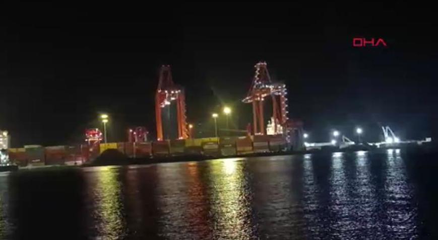 Mersinde ESPERANZA B gemisi yan battı Personel tahliye ediliyor