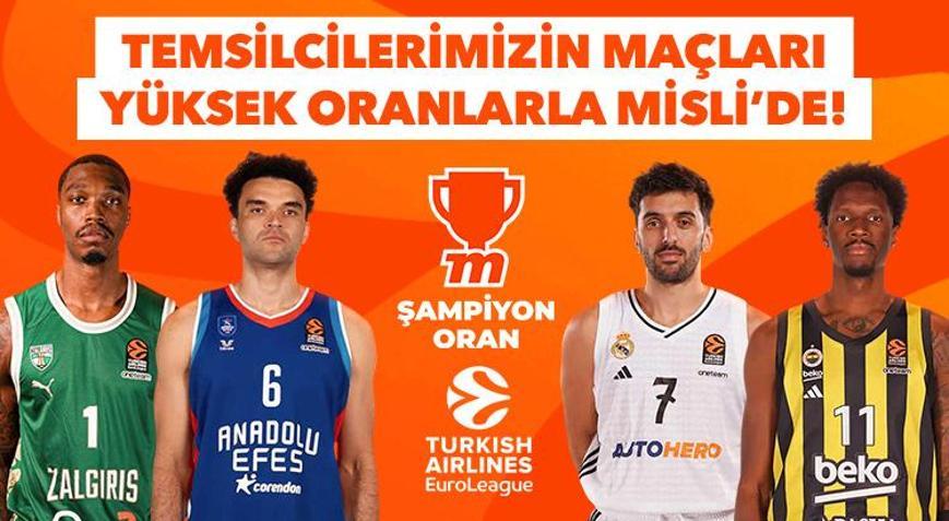 Anadolu Efes ve Fenerbahçe Beko sahada, maçlar canlı yayınla Mislide