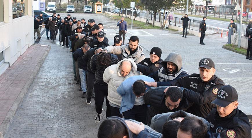 Ordu merkezli 14 ilde organize suç örgütü operasyonu 24 kişi tutuklandı