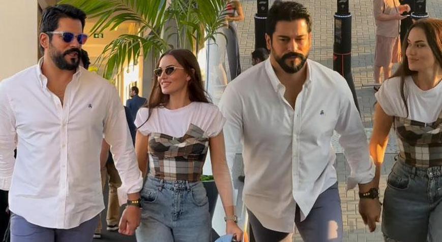 Formula 1 heyecanı Burak Özçivit ve Fahriye Evcen Abu Dabide