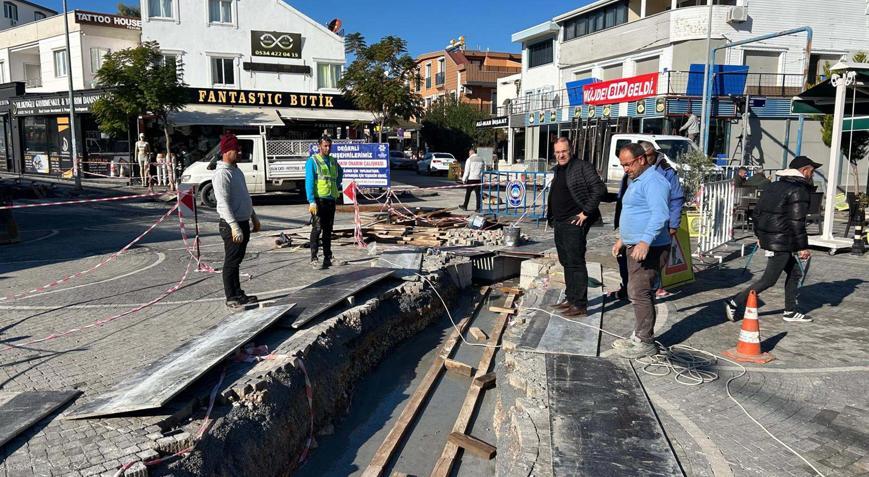 Didim Çamlık Mahallesinde yağmur suyu ızgara hattı çalışmalarına başlandı