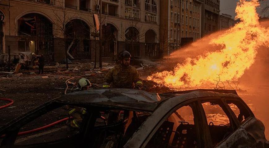 Kiev'e ölümcül füze saldırısı, Rusya'ya karşı atak